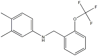 3,4-dimethyl-N-{[2-(trifluoromethoxy)phenyl]methyl}aniline 结构式