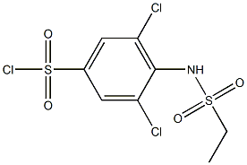 3,5-dichloro-4-ethanesulfonamidobenzene-1-sulfonyl chloride 结构式