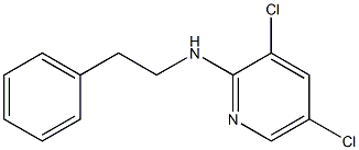 3,5-dichloro-N-(2-phenylethyl)pyridin-2-amine 结构式