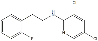 3,5-dichloro-N-[2-(2-fluorophenyl)ethyl]pyridin-2-amine 结构式