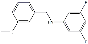 3,5-difluoro-N-[(3-methoxyphenyl)methyl]aniline 结构式