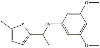 3,5-dimethoxy-N-[1-(5-methylthiophen-2-yl)ethyl]aniline 结构式