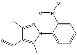 3,5-dimethyl-1-(2-nitrophenyl)-1H-pyrazole-4-carbaldehyde 结构式