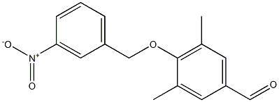 3,5-dimethyl-4-[(3-nitrophenyl)methoxy]benzaldehyde 结构式