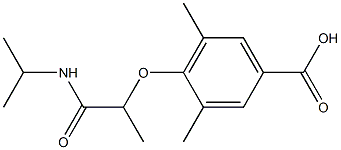 3,5-dimethyl-4-[1-(propan-2-ylcarbamoyl)ethoxy]benzoic acid 结构式