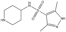3,5-dimethyl-N-(piperidin-4-yl)-1H-pyrazole-4-sulfonamide 结构式