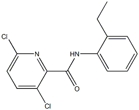 3,6-dichloro-N-(2-ethylphenyl)pyridine-2-carboxamide 结构式