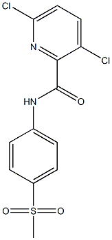 3,6-dichloro-N-(4-methanesulfonylphenyl)pyridine-2-carboxamide 结构式