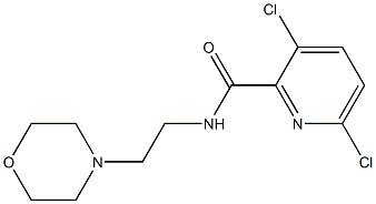 3,6-dichloro-N-[2-(morpholin-4-yl)ethyl]pyridine-2-carboxamide 结构式