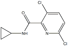 3,6-dichloro-N-cyclopropylpyridine-2-carboxamide 结构式