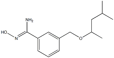 3-[(1,3-dimethylbutoxy)methyl]-N'-hydroxybenzenecarboximidamide 结构式