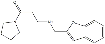 3-[(1-benzofuran-2-ylmethyl)amino]-1-(pyrrolidin-1-yl)propan-1-one 结构式