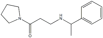 3-[(1-phenylethyl)amino]-1-(pyrrolidin-1-yl)propan-1-one 结构式