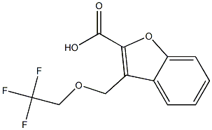 3-[(2,2,2-trifluoroethoxy)methyl]-1-benzofuran-2-carboxylic acid 结构式