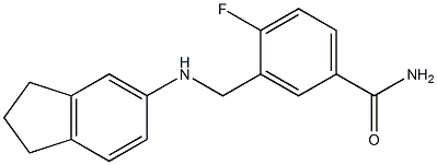 3-[(2,3-dihydro-1H-inden-5-ylamino)methyl]-4-fluorobenzamide 结构式