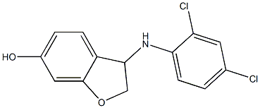 3-[(2,4-dichlorophenyl)amino]-2,3-dihydro-1-benzofuran-6-ol 结构式