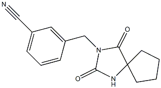 3-[(2,4-dioxo-1,3-diazaspiro[4.4]non-3-yl)methyl]benzonitrile 结构式