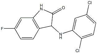 3-[(2,5-dichlorophenyl)amino]-6-fluoro-2,3-dihydro-1H-indol-2-one 结构式