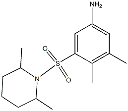 3-[(2,6-dimethylpiperidine-1-)sulfonyl]-4,5-dimethylaniline 结构式