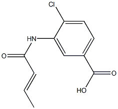 3-[(2E)-but-2-enoylamino]-4-chlorobenzoic acid 结构式