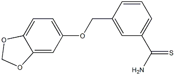 3-[(2H-1,3-benzodioxol-5-yloxy)methyl]benzene-1-carbothioamide 结构式
