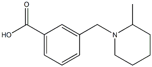 3-[(2-methylpiperidin-1-yl)methyl]benzoic acid 结构式