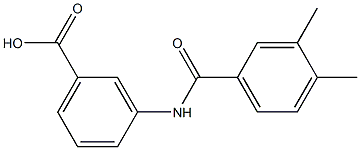 3-[(3,4-dimethylbenzene)amido]benzoic acid 结构式