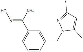 3-[(3,5-dimethyl-1H-pyrazol-1-yl)methyl]-N'-hydroxybenzenecarboximidamide 结构式