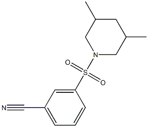 3-[(3,5-dimethylpiperidin-1-yl)sulfonyl]benzonitrile 结构式