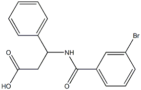 3-[(3-bromobenzoyl)amino]-3-phenylpropanoic acid 结构式