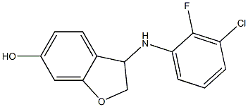 3-[(3-chloro-2-fluorophenyl)amino]-2,3-dihydro-1-benzofuran-6-ol 结构式