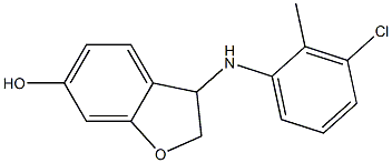 3-[(3-chloro-2-methylphenyl)amino]-2,3-dihydro-1-benzofuran-6-ol 结构式