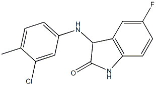 3-[(3-chloro-4-methylphenyl)amino]-5-fluoro-2,3-dihydro-1H-indol-2-one 结构式