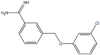 3-[(3-chlorophenoxy)methyl]benzenecarboximidamide 结构式