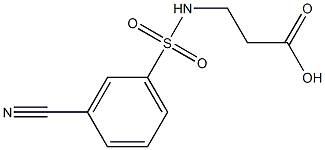 3-[(3-cyanobenzene)sulfonamido]propanoic acid 结构式