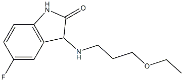 3-[(3-ethoxypropyl)amino]-5-fluoro-2,3-dihydro-1H-indol-2-one 结构式