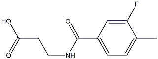 3-[(3-fluoro-4-methylbenzoyl)amino]propanoic acid 结构式