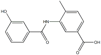 3-[(3-hydroxybenzoyl)amino]-4-methylbenzoic acid 结构式