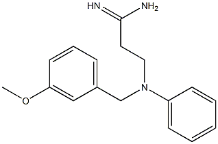 3-[(3-methoxybenzyl)(phenyl)amino]propanimidamide 结构式