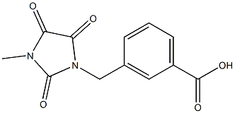 3-[(3-methyl-2,4,5-trioxoimidazolidin-1-yl)methyl]benzoic acid 结构式