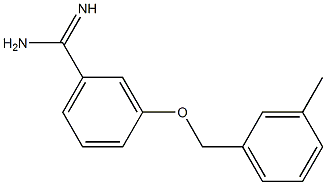 3-[(3-methylbenzyl)oxy]benzenecarboximidamide 结构式