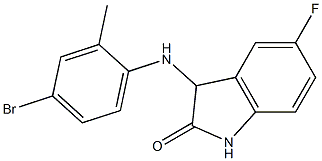 3-[(4-bromo-2-methylphenyl)amino]-5-fluoro-2,3-dihydro-1H-indol-2-one 结构式