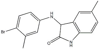 3-[(4-bromo-3-methylphenyl)amino]-5-methyl-2,3-dihydro-1H-indol-2-one 结构式