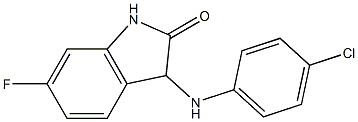 3-[(4-chlorophenyl)amino]-6-fluoro-2,3-dihydro-1H-indol-2-one 结构式