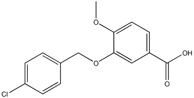 3-[(4-chlorophenyl)methoxy]-4-methoxybenzoic acid 结构式