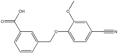 3-[(4-cyano-2-methoxyphenoxy)methyl]benzoic acid 结构式