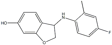 3-[(4-fluoro-2-methylphenyl)amino]-2,3-dihydro-1-benzofuran-6-ol 结构式