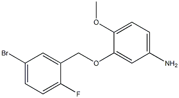 3-[(5-bromo-2-fluorobenzyl)oxy]-4-methoxyaniline 结构式