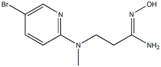 3-[(5-bromopyridin-2-yl)(methyl)amino]-N'-hydroxypropanimidamide 结构式