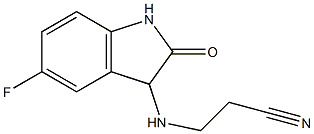 3-[(5-fluoro-2-oxo-2,3-dihydro-1H-indol-3-yl)amino]propanenitrile 结构式
